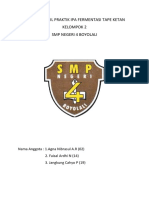 Laporan Hasil Praktik Ipa Fermentasi Tape Ketan