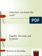 Equality, Diversity and Inclusion Lesson 3