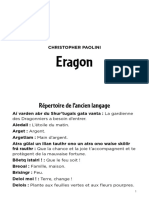 Eragon: Répertoire de L'ancien Langage