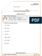 Guia 1 Matematica NB3 Adición y Sustraccion de Enteros