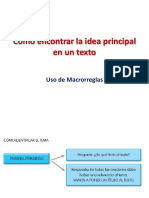 Cómo Encontrar La Idea Principal en Un Texto