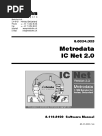 Metrodata IC Net 2.0: 8.110.8193 Software Manual