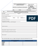 FR-CC-G-007 Registro de Materiales Rechazados