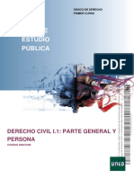 Guía de Estudio Pública: Derecho Civil I.1: Parte General Y Persona