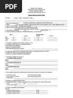 Annual Medical Report Form