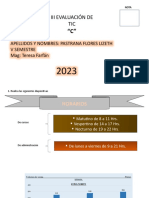 Iii Evaluación de TIC: Apellidos Y Nombres: Pastrana Flores Lizeth V Semestre Mag: Teresa Farfán