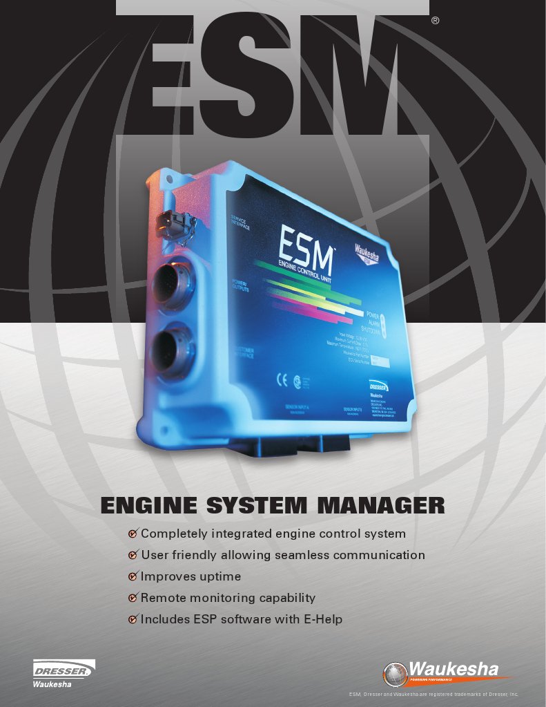 Waukesha Esm 5144 0107 Engines Systems Engineering