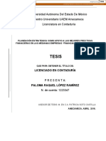 Tesis: Universidad Autónoma Del Estado de México Centro Universitario UAEM Amecameca Licenciatura en Contaduría