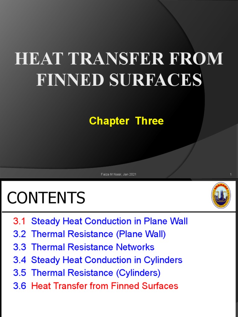 Chap3b Finned Surfaces | PDF | Heat Transfer | Thermal Conduction