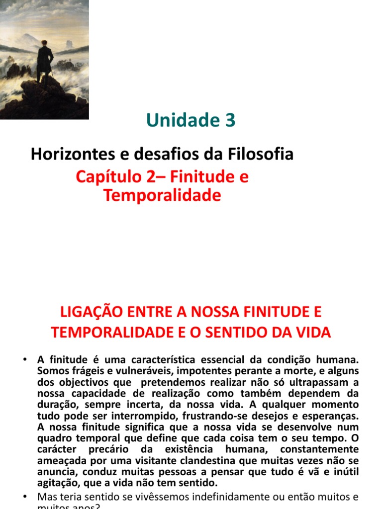 Finitude, Temporalidade e o Sentido da Vida | PDF | Significado da vida ...