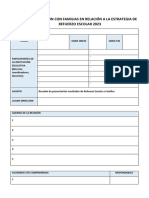 Acta de Reuniones Informativas Con Familias