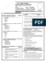 Examen Mensual de Geografía 2do Sec