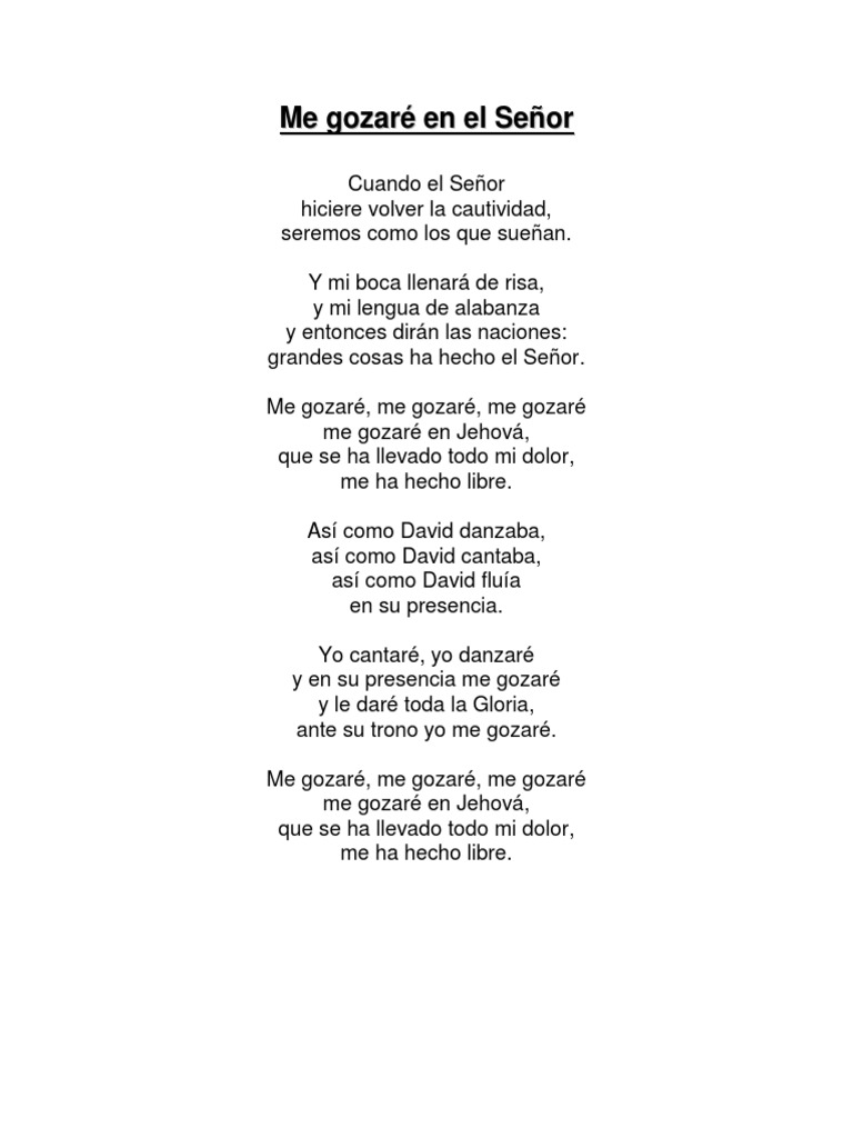 Me Gozaré en El Señor | PDF