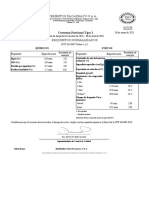 Especificaciones Cemento Portland Tipo I - Abril 2021