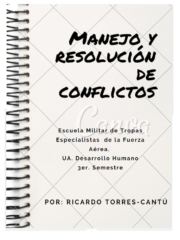 F7. Manejo y Resolución de Conflictos | PDF | Conflicto (proceso) | Temor