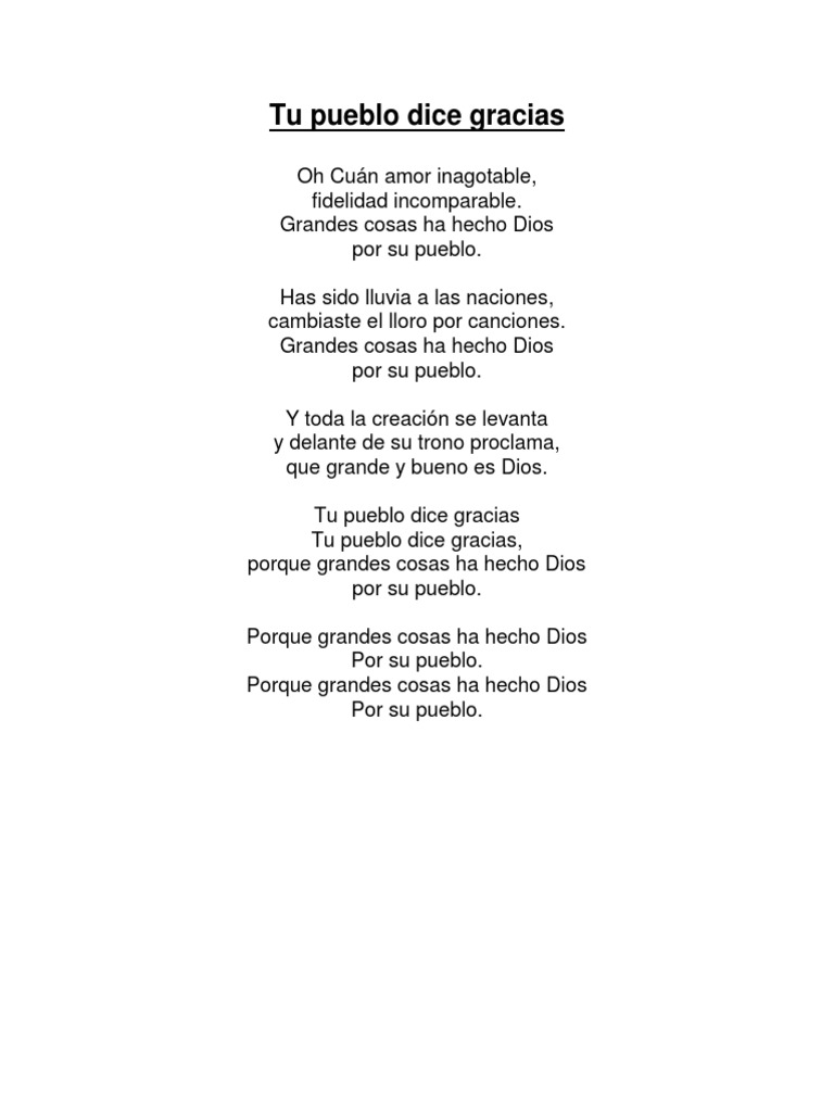 Tu Pueblo Dice Gracias PDF