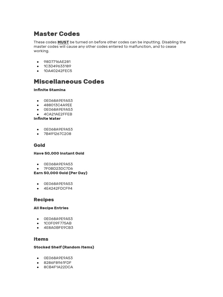 Game Cheat Codes and Risks Guide | PDF | Computing