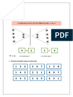 Ficha - Comparacion de Numeros Del 1 Al 9 - Matematicas