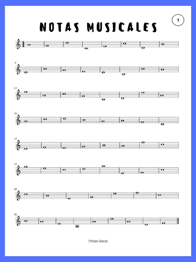 Notas Musicales - Lectura | PDF