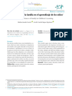 La Importancia de La Familia en El Aprendizaje de Los Niños: The Importance of Family in Children's Learning