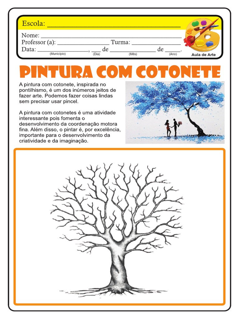 Atividades de Pintura com Cotonete | PDF