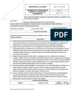 Formato Informe de Actividades de Eventos y Proyectos Academicos, Resuelto