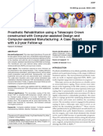 Jurnal 3. Prosthetic Rehabilitation Using A Telescopic Crown Constructed With Computer-Assisted Design and Computer-Assisted Manufacturing A Case Report With A 2-Year Follow-Up