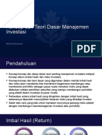 Konsep Dan Teori Dasar Manajemen Investasi