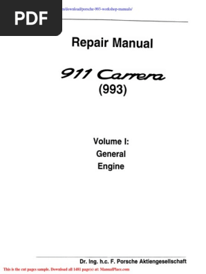 ポルシェ993RS Service Infomation Technik 冊子 ポルシェ993RS Service Infomation Technik 冊子