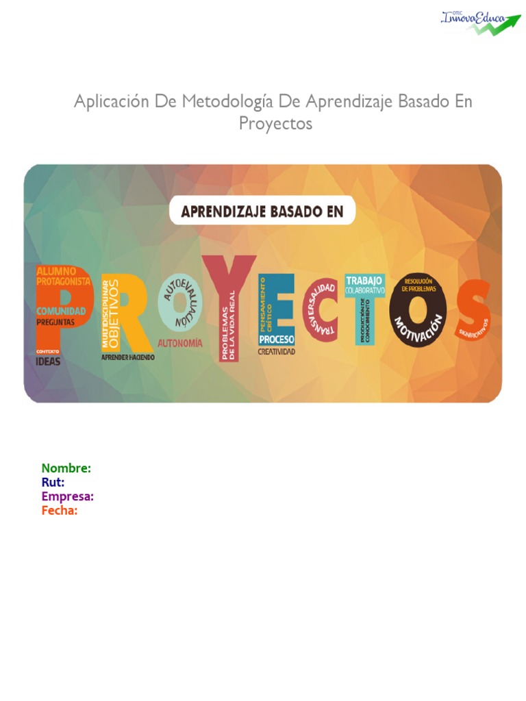 Manual Aplicación de Metodología de Aprendizaje Basado en Proyectos ...
