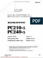 Komatsu Pc210 240 5 Shop Manual