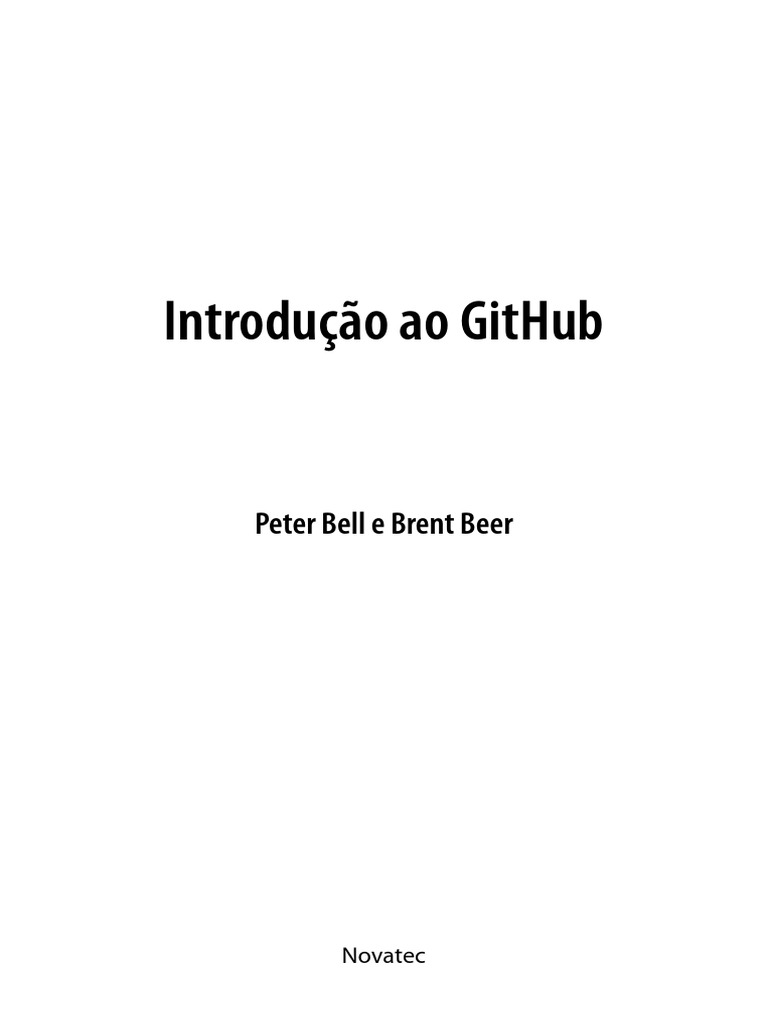Introdução ao GitHub em Português | PDF | Software de aplicação ...