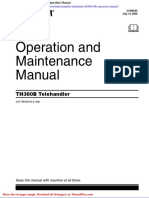 Caterpillar Telehander Th360b TBH Operation Manual
