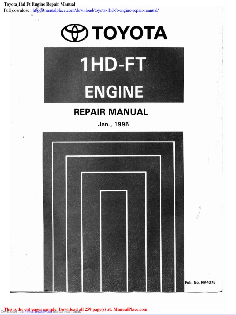 Toyota 1hd FT Engine Repair Manual | PDF | Fuse (Electrical