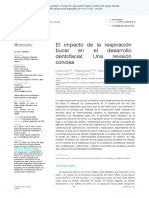 Impacto de Respiracion Bucal Sobre Desarrollo Dentofacial Es