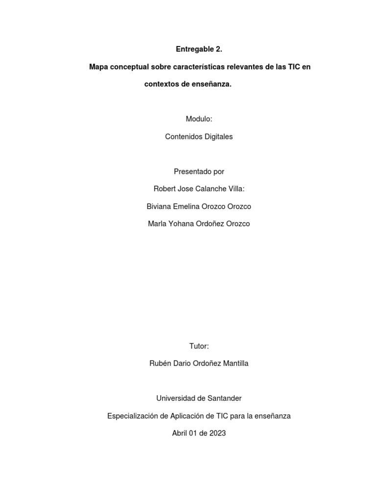 Mapa Conceptual de TIC en Educación | PDF | Enseñando | Aprendizaje