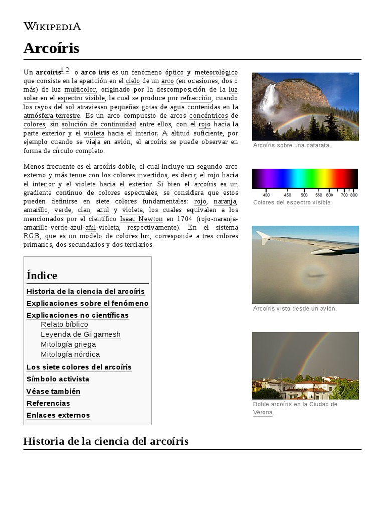 Explicación científica del arcoíris | PDF | Arco iris | Color