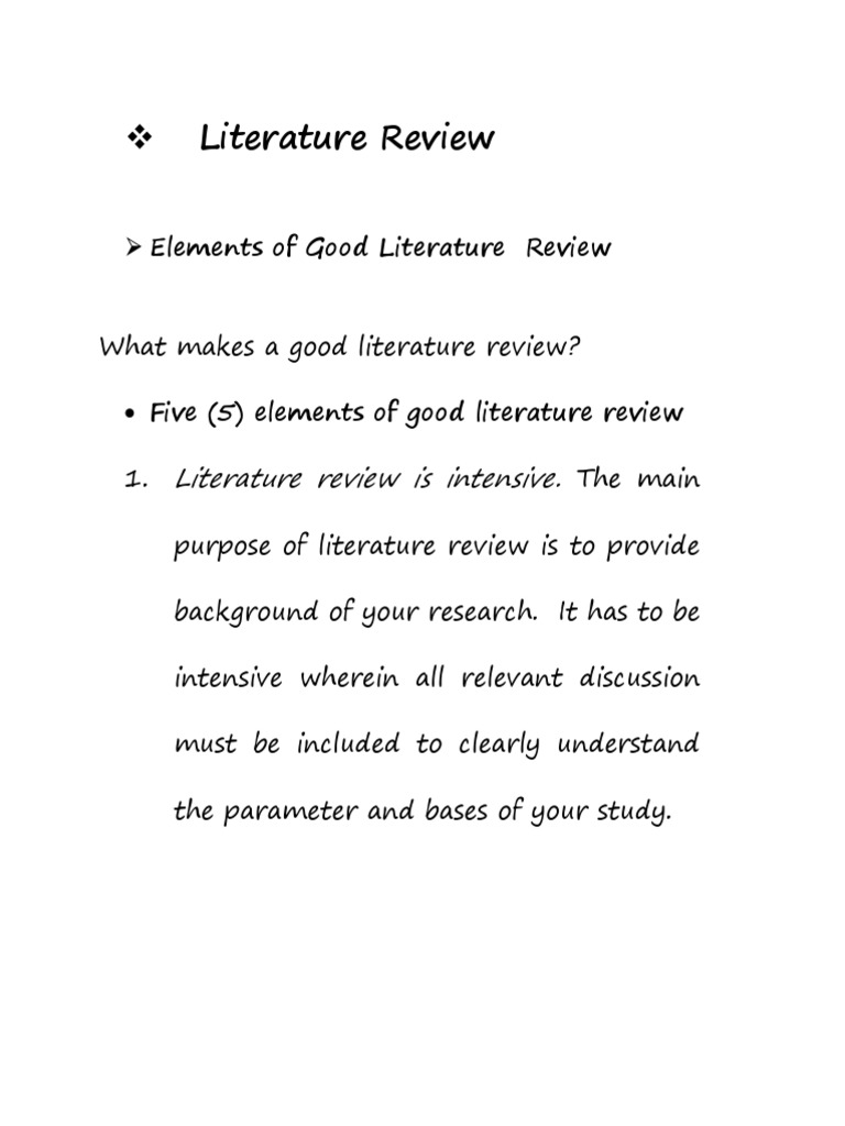 ethics of literature review pdf