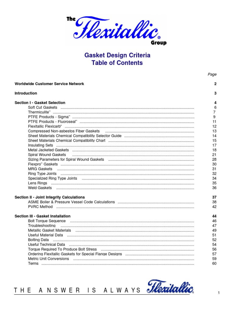 FlexitallicGasketDesignManual PDF Physical Sciences Chemistry
