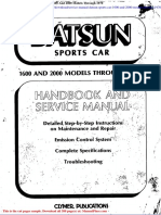 Service Manual Datsun Sports Car 1600 and 2000 Models Through 1970