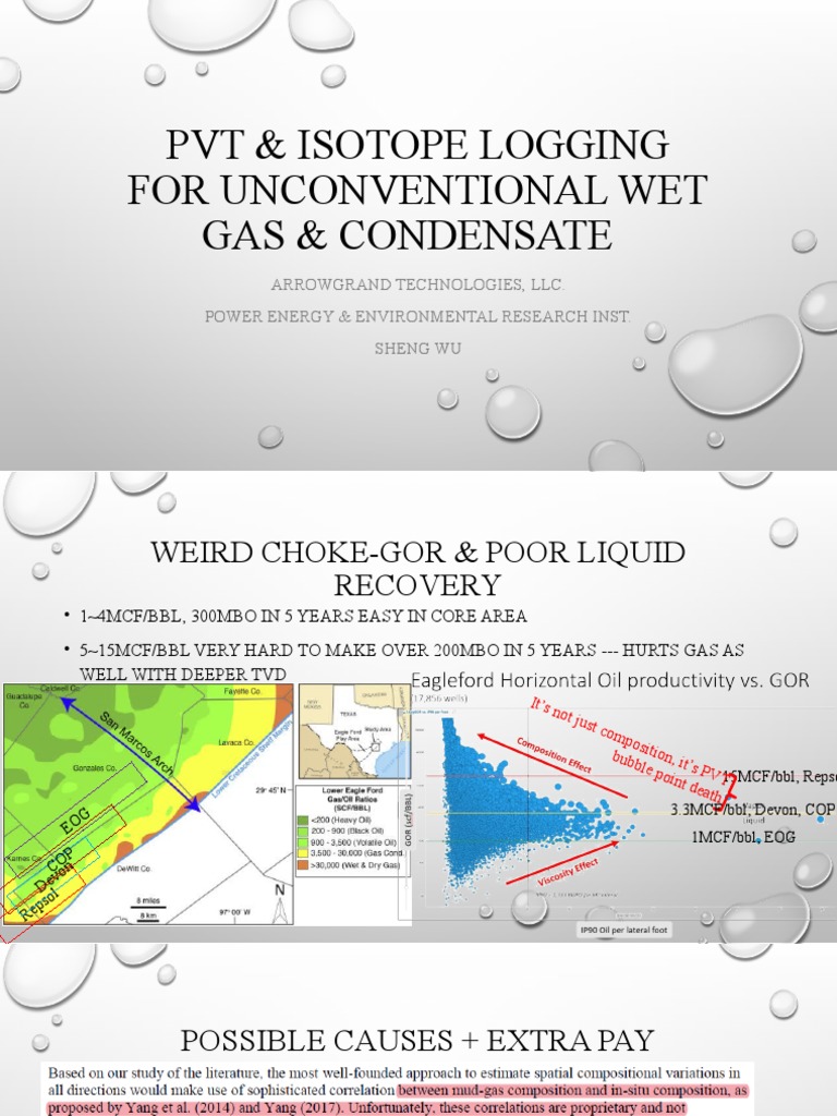 PVT & Isotope Logging for Wet Gas | PDF | Chemical Substances | Oils