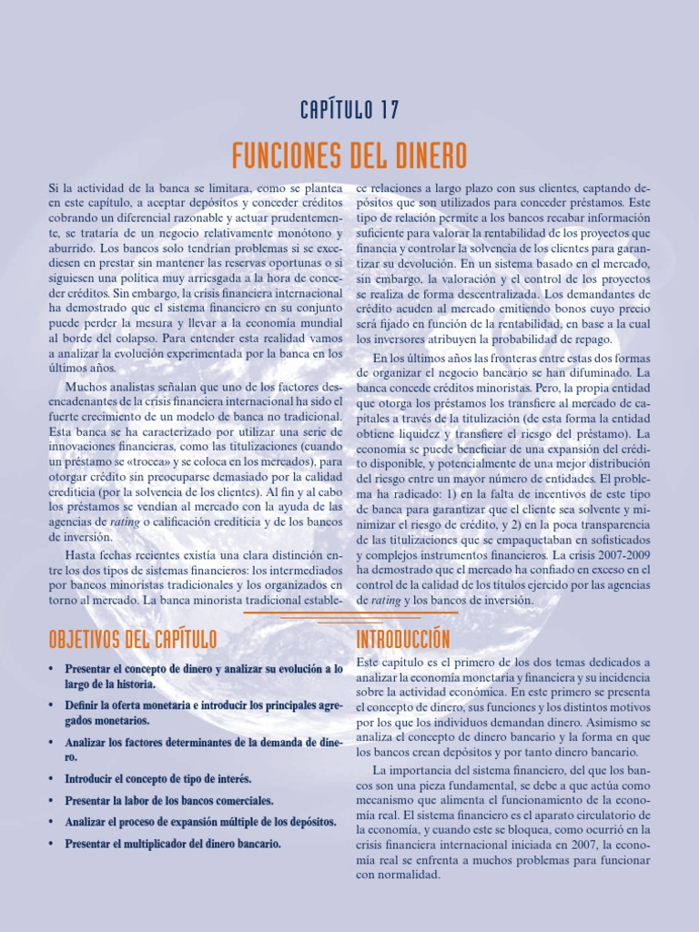 Funciones y Tipos de Dinero en Economía | PDF | Dinero | Bancos