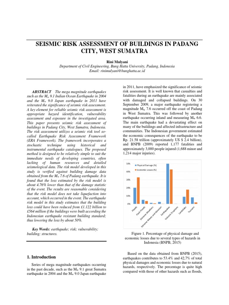 Seismic Risk Assessment in Padang | PDF | Earthquakes | Moment ...