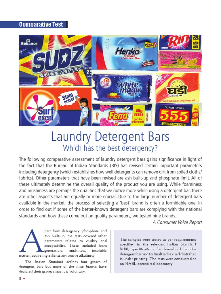 Laundry Detergent Bars PDF Detergent Fatty Acid
