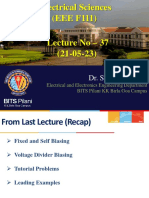 Electrical Sciences (EEE F111) : Dr. Sudeep Baudha