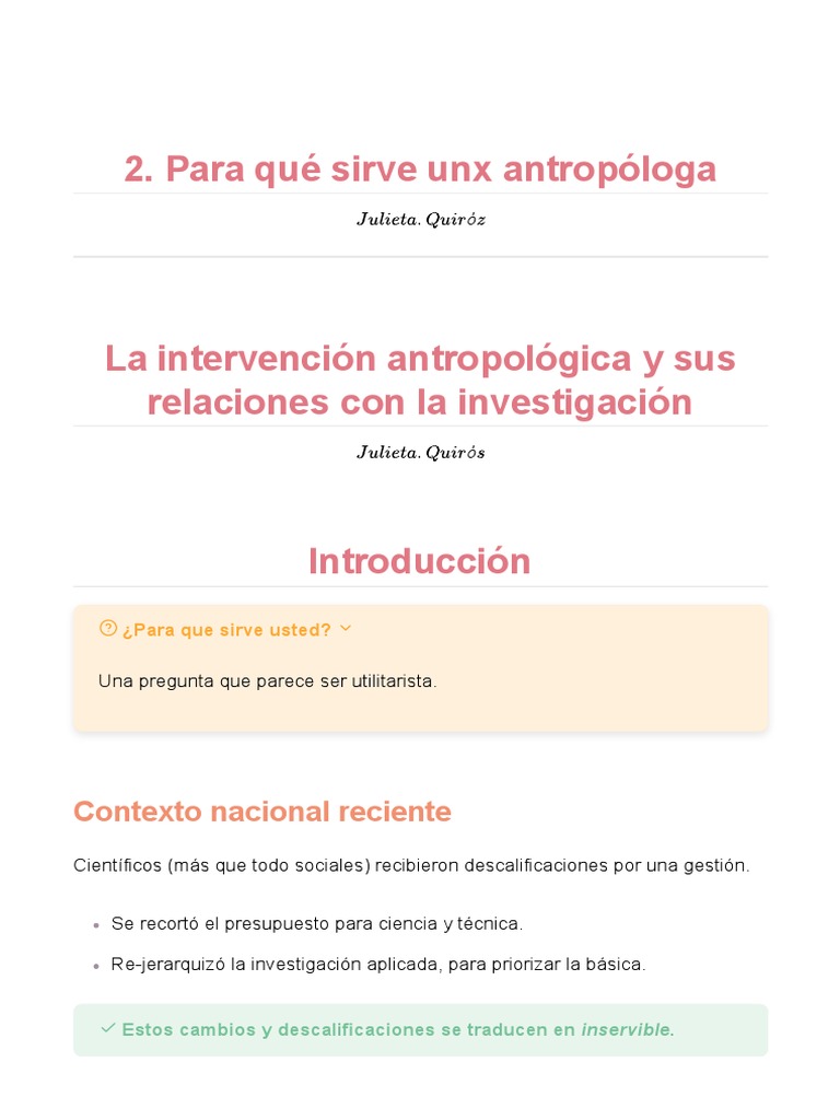 para Qué Sirve Unx Antropóloga. Quiróz | PDF | Psicoanálisis | Antropología