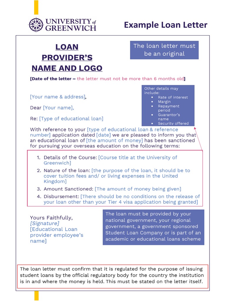 UKVIStudentVisaExampleLoanLetter PDF