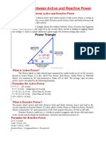 Difference Between Active and Reactive Power