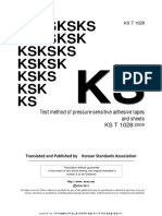 Ksksksks KSKSKSK Ksksks KSKSK Ksks KSK KS: Test Method of Pressure-Sensitive Adhesive Tapes and Sheets