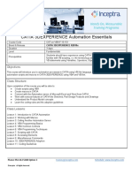 Inceptra Course Outline CATIA 3DEXPERIENCE Automation Essentials R2018x